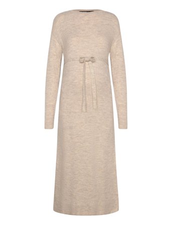 Vero Moda Maternity Vmmlefile Ls Boatneck Calf Dress Noos - Cream - L