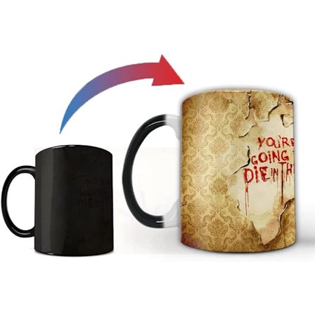 DU KOMMER TIL AT DØ DERINDE - Varmefølsom farveskiftende Walking Dead kaffekop M