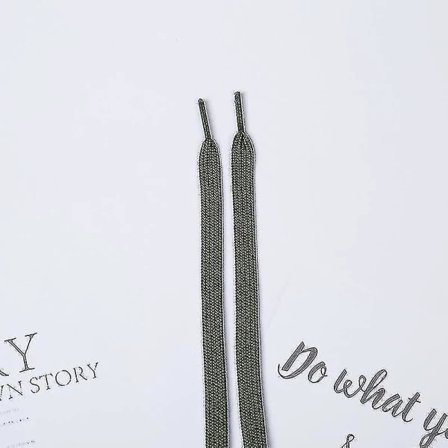 3 paria 6 kaksoiskerroksisia litteitä kudottuja kengännauhoja (armeijanvihreä)