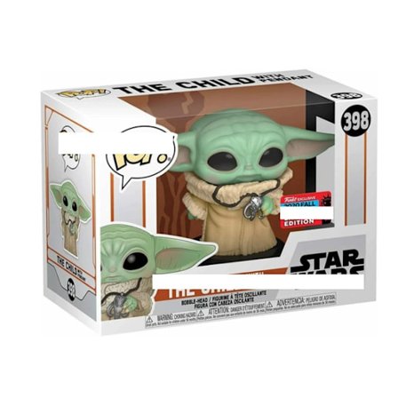 Yodana Halsband #398 - Funko Pop Star Wars Baby Yoda håller ett B