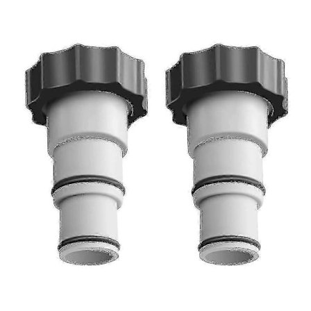 2-pakning Intex A-serie slangeadapter med gjenget krage og tetningsringer (32 mm slanger til 38 mm)
