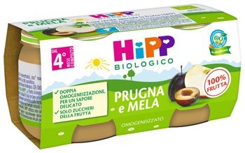 Hipp Omogeneizzato Prugna Mela 4M+ 2x80g