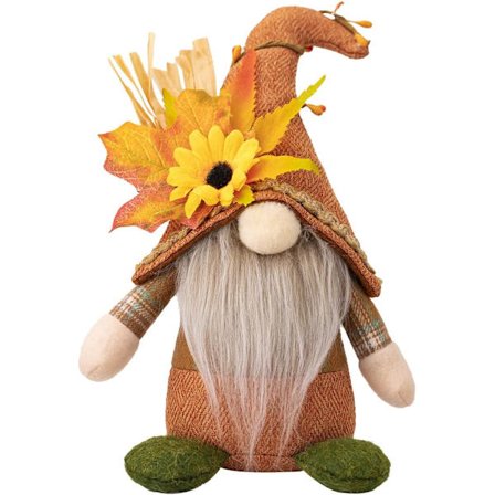 Syksyiset tontut pehmolelu, kiitospäivän koriste-tonttu pehmolelu, syksy- ja kiitospäivän koristeet kotiin, syksykoristeet (A)