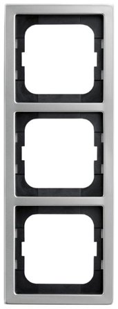 ABB 1723-866K Kombinationsram RF, stål 3-fack, Strömbrytare & vägguttag