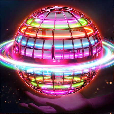 Unisex Flygende Ball Boomerang Spinner Leke, Mini UFO Drone, LED Hover Ball, Bursdagsgave til Barn, Aktiv Lek Innendørs Utendørs, Oppladbar rød