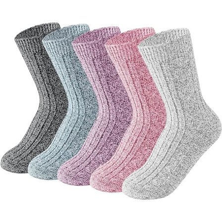 5 Par Vinter Uld Tykke Sokker