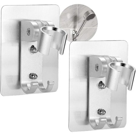 Aluminium Dusjhodeholder 2 Stykker Justerbar Vinkel Klebende S