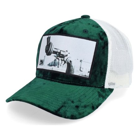 Calza Pennello - Grön trucker Keps - Knotted Gun Velvet Green/Ivory A-frame Trucker @ Hatstore