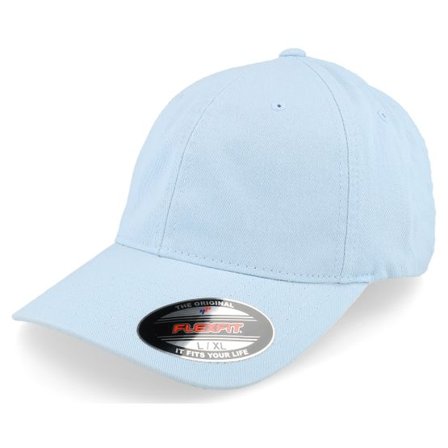 Flexfit - Blå flexfit Keps - Washed Cotton Light Blue Dad Cap @ Hatstore