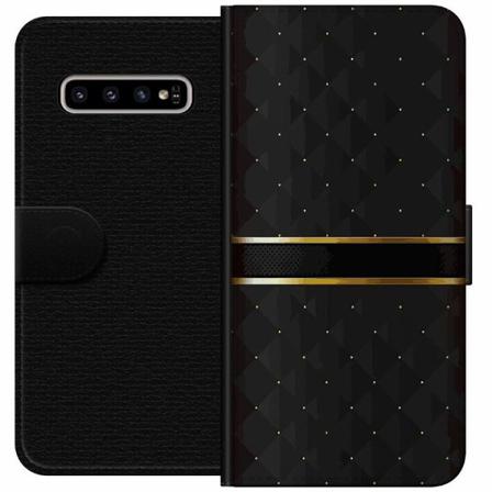 Samsung Galaxy S10 Plånboksfodral Golden Stripes