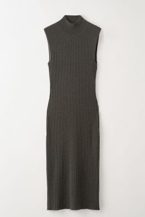 Soft Goat - High Neck Dress - L - Army Green