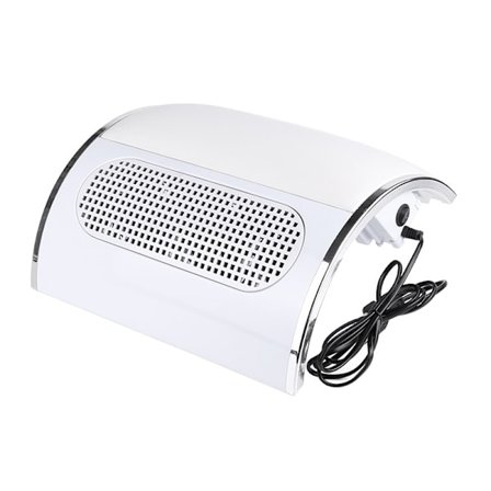 Nail Dust Collector with Three Fans, Manicure Dust Collector - White