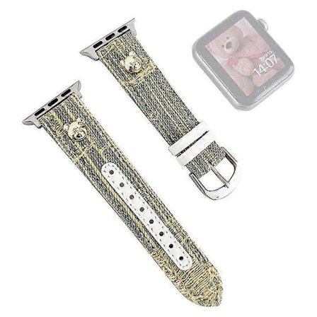 Kompatibel med Apple Watch Series 9 8 7 41mm / 6 5 4 SE (2023) SE (2022) SE 40mm / 3 2 1 38mm Denim Klokkereim