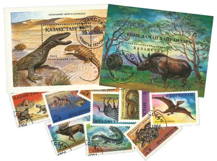 Kazakhstan 2 forskellige miniark og 10 forskelligefrimærker