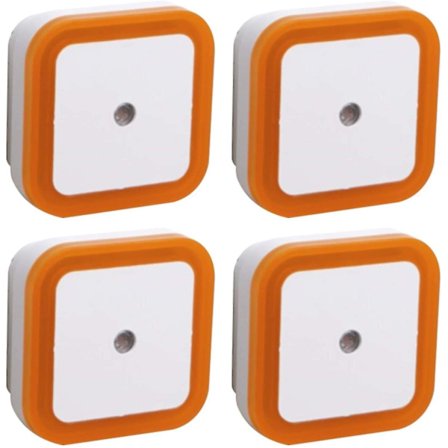 Auto-on/joint Energy LED-ljus med sensor för badrum, sovrum, korridor (4 delar), (gul)