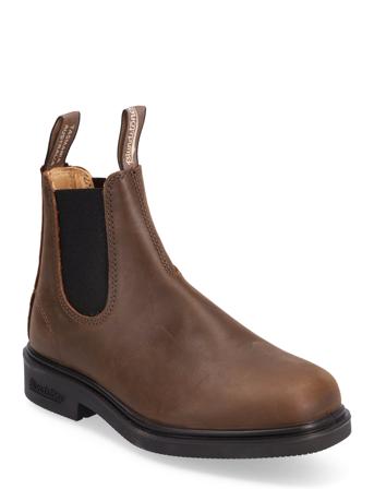 Bl Elastic Side Dress Boot - V Cut Brown Blundst