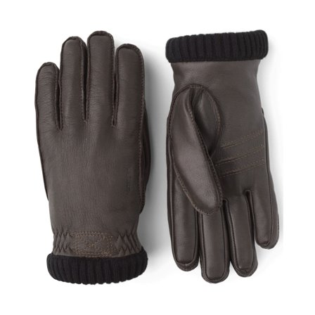Hestra Deerskin Primaloft Rib Dark brown