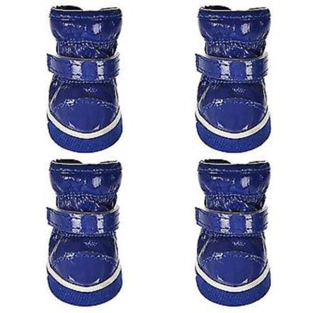 Vinterhundesko for små hunder, varme fleece valpesko, vanntette hundesnøstøvler, Chihuahua Yorkie sko, kjæledyrprodukter, blå (2)