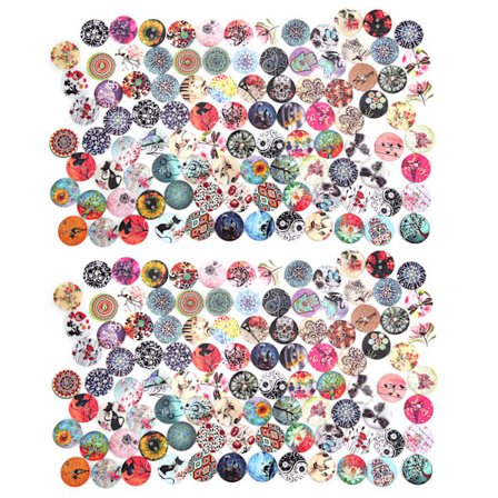 200 kpl Puisia Käsintehtyjä 2 Reiän Pyöreitä Ompelunappeja 20mm DIY-askarteluun