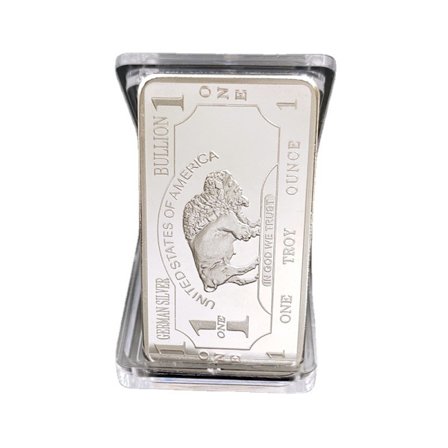 1 ounce American Buffalo minde sølvbarre, 1 troy ounce sølvbelagt mønt, Iron Bullion samlerobjekt