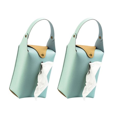 2 stk. hengende PU-skinn tørkepapirboks serviett dispenser for skrivebord eller kaffebord