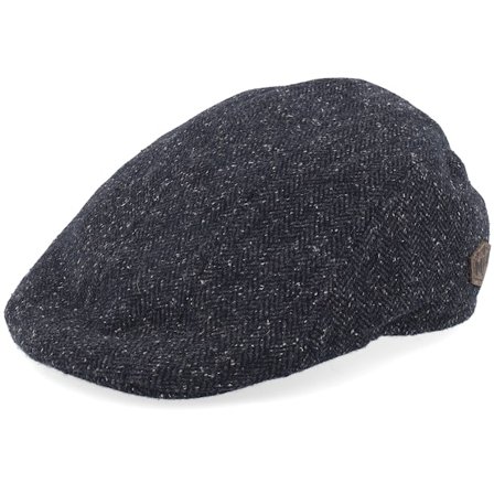 MJM Hats - Maddy 32 Wool Mix/Silk Anthracite Flat Cap Flatcap Grey Cap - @ Hatstore