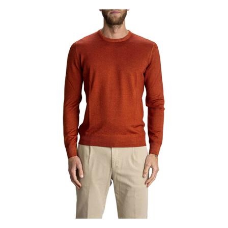 Gran Sasso - Stickade Tröjor - Orange - Herr - Storlek: 4xl, Herr, Storlek: 4XL