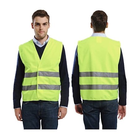 Refleksvest for menn og kvinner - godt synlig vest med nettingmateriale, sikkerhetsvest for byggearbeid og arbeidsklær_TF_TF
