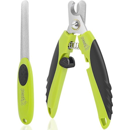 Pecute 2 i 1 Hund Katt Nagelklippare, Hund Kloklippare med Nagelfil, Professionell Och Säker Hund Nagelsax, För Stora Medium Och Små Hundar Katter