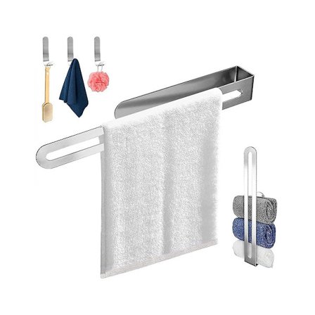 Håndklædeholder, Stærk Selvklæbende Håndklæde Ring, Tykkere Rustfrit Stål Håndklæde Stang/reol