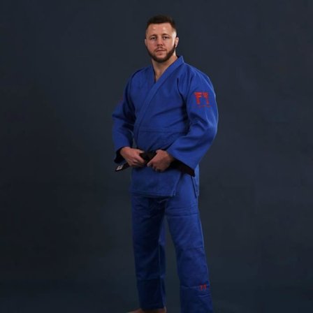 Kimono för Judo - Fighting Films - Superstar 750 Gr - Godkänd av IJF - Blå - Storlek 190cm