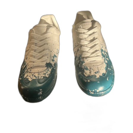 Maison Margiela sneakers med blå färgstänk