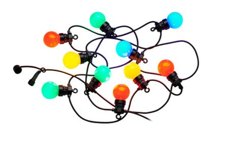 Sirius Lucas startsæt 10 Lys Multifarvet Pærer, Tøj & Bolig, Lys & Lamper, Lyskæder