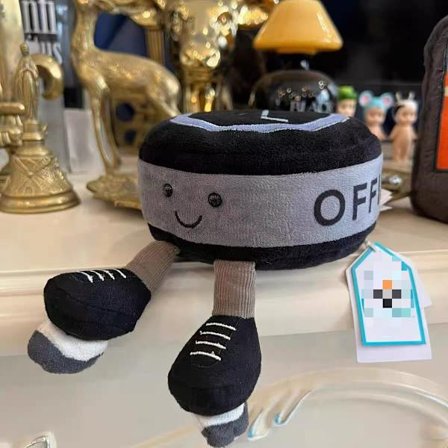 JellyCat Mini Amuseables Ishockeypuck 10cm Kosedyr BNWT myk plysj,y