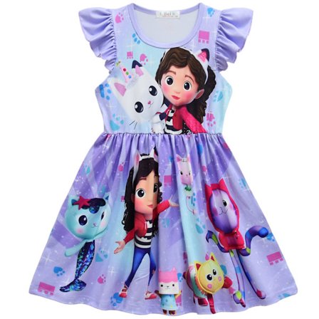 (AZC) Barnekjole Gabbys Dukkehus Jentekjole