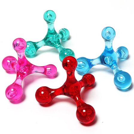 4PCS 4-punkts massageenhet för rygg, nacke, axlar och fot, m