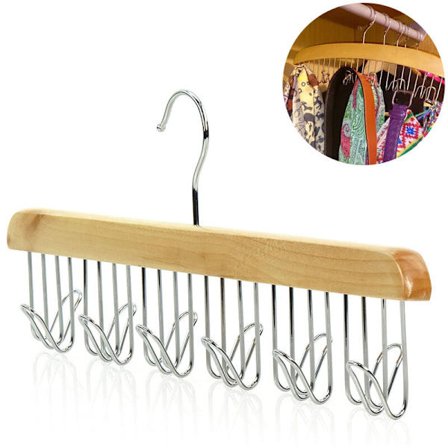 Puinen ripustettava järjestäjä kaapin lisävarusteille miehille, tilaa säästävä kravattiteline säilytykseen ja esillepanoon