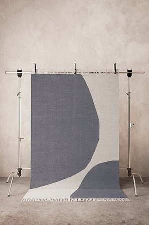 Jotex - Wollen Vloerkleed 160x230 Cm Off-white/staalgrijs Off-white/staalgrijs - STONES - Koop Wollen vloerkleden bij Jotex