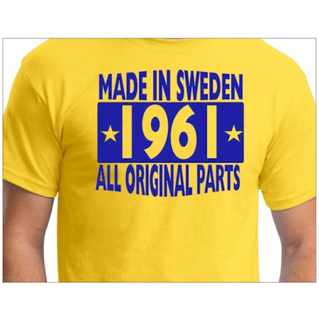 Gul T-shirt Made in Sweden 1961 All original parts