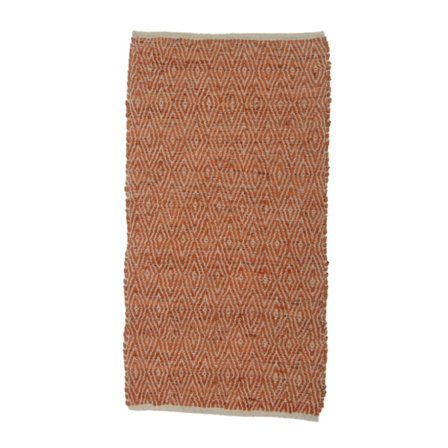 Tæppe til hallen 70x150cm læder orange beige