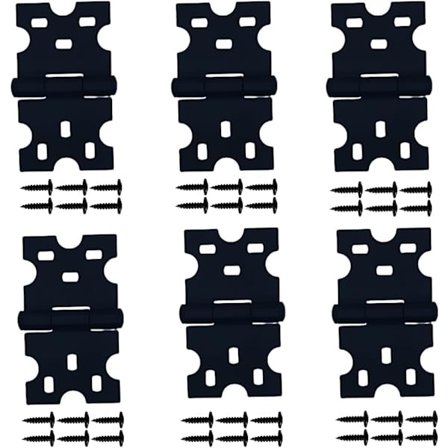 6 kpl Mustia saranoita, kaapin saranat ruuveilla Sopii pieniin oviin/laatikoihin/ikkunoihin/kodin huonekalujen rautaan