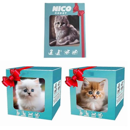 3 stk. Interaktiv Robot Killing Plys Legetøj Børn Blød Robotkat Sjove Aktiviteter Pædagogisk Leg