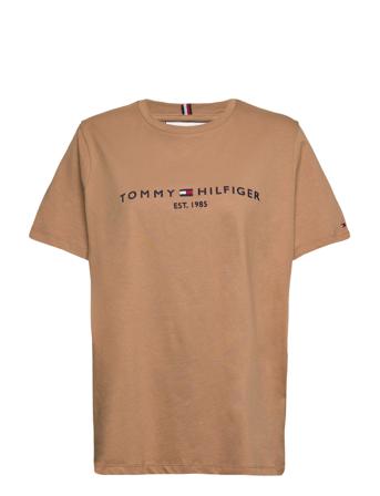 Crv Regular Hilfiger C-Nk Tee Ss T-shirt Top Beige Tommy Hilfiger