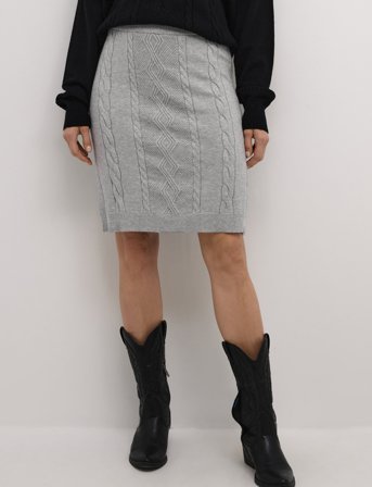 Cream Crdela Short Knit Skirt - Grey - L