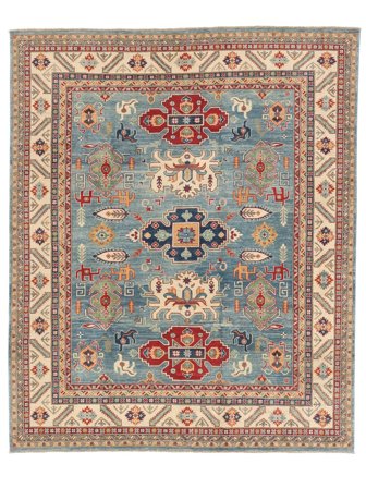 Kazak Fine Rug Hand Knotted 244X295 Brown/Dark Yellow Afghanistan