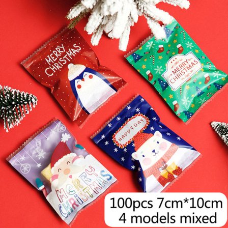 IC 100 stk. Julemandens Cookies Varmeforseglingspåser til Håndlavet Slik Nougat Bis A