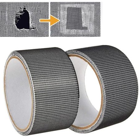 ING Vinduesnet reparations tape - 2-pak 5x200cm - Vinduesnet reparation - Myggenet tape - Vinduesnet tape