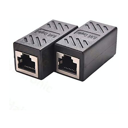 2-pack RJ45-koppling Ethernet-kabelkoppling LAN-kontakt Inline