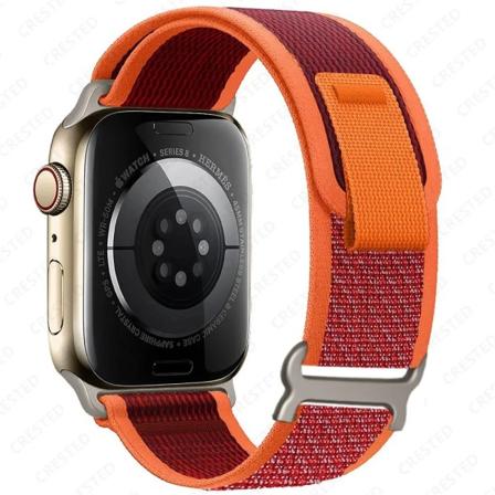 Trail loop för Apple Watch Ultra 2 band 49mm 44mm 40mm 45mm 41mm 38mm 42mm 40 45 mm armband iWatch series 8 9 7 6 5 3 se band Red orange 38 40 41mm
