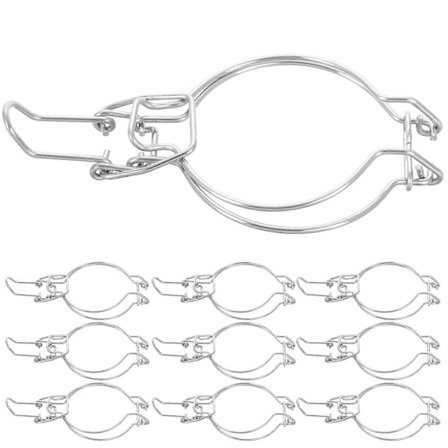 10 stk. glasskrukke-tilbehør, ståltrådsklemme, glasskrukker med bred åpning, forseglet spenne, syltetøyglass, ståltrådsklemme, kjøkkenoppbevaring, 